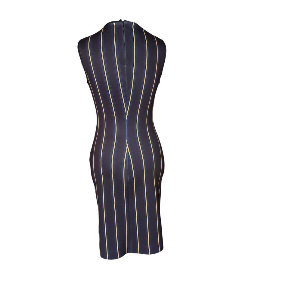 Clover Canyon Sleeveless Bodycon Floral & Stripe Dress Size S - Picture 4 of 7